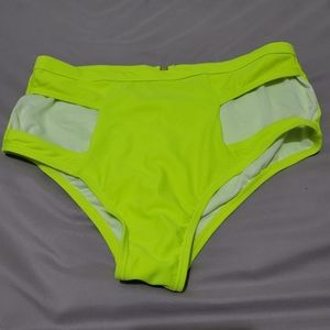 Andrea Iyamah Neon Green Cut-Out Bikini Bottom